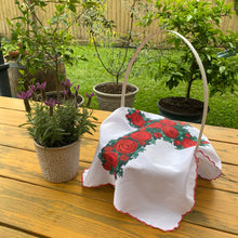 Load image into Gallery viewer, Pascha Basket Cover, Cross of Roses