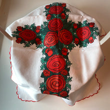 Load image into Gallery viewer, Pascha Basket Cover, Cross of Roses
