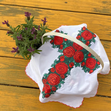 Load image into Gallery viewer, Pascha Basket Cover, Cross of Roses
