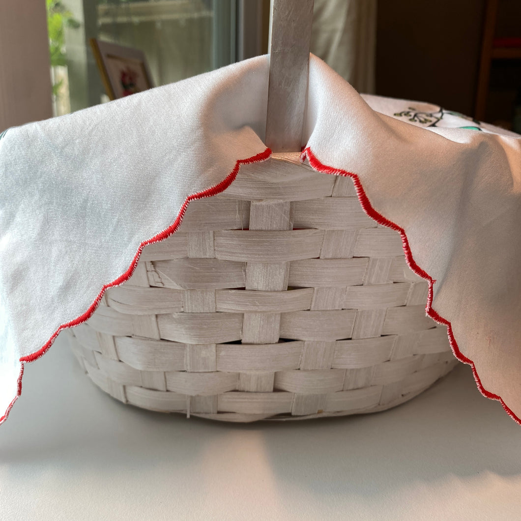 Pascha Basket Cover, Cross of Roses